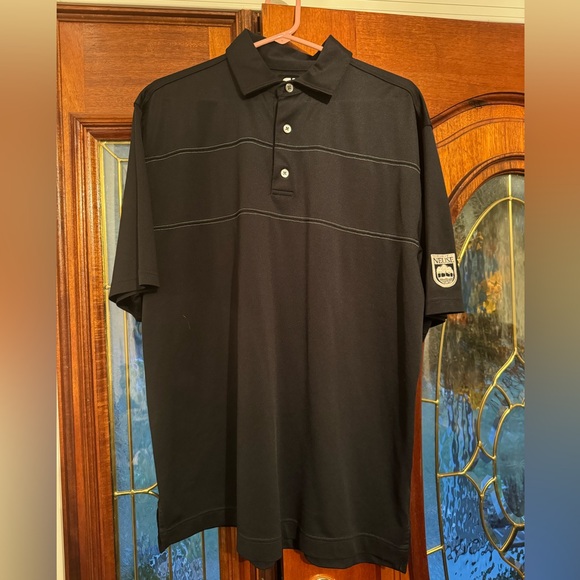 FJ Footjoy Black‎ Stripe Polo - Picture 1 of 6